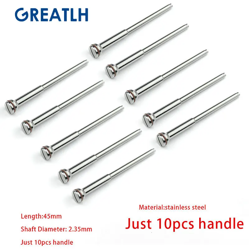 10 PCS 2.35Mm ทันตกรรม Lab Polishing Shank Mandrel Burs Emery ชุดขัด