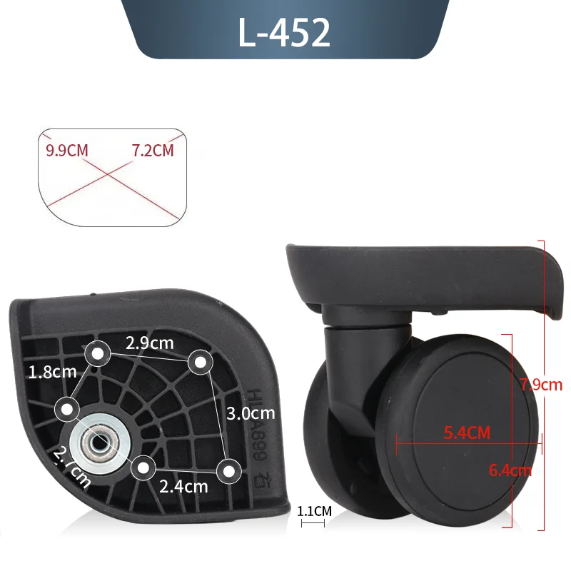 For MI 90 Ultra-Quiet Shock-Absorbing Luggage Wheels – Universal Quiet Swivel Wheels For 360-Degree Rotation on Luggage