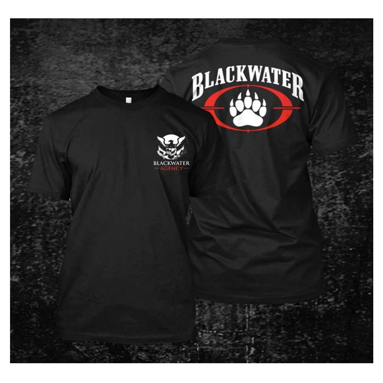 2026 Sommer Retro Blackwater Company Logo Bedrucktes T-Shirt - Hardcore Taktischer Stil Locker Sitzendes Baumwoll-Kurzarmshirt – Detail 2