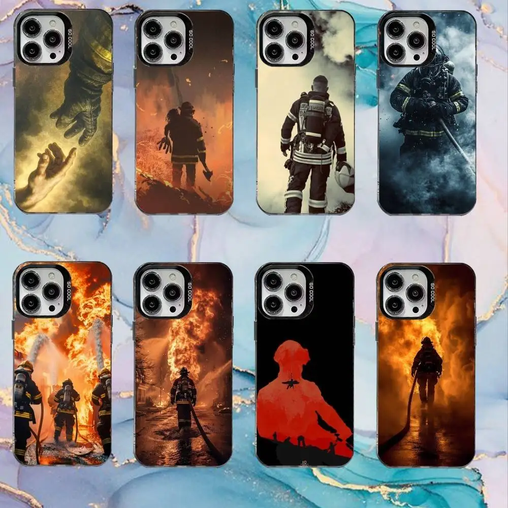 

Fireman F-Firefighter-ES Phone Case For iPhone17,16,15,14,13,12,11 Plus,Pro Max Black Candy Matte Shockproof Cover