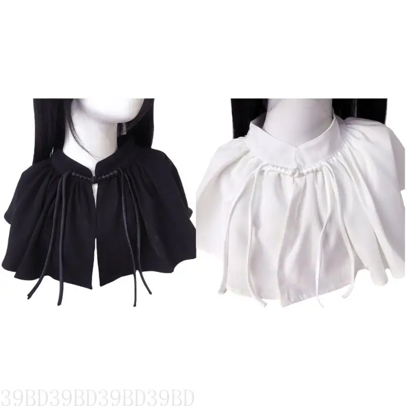 

39BD Elegant Gothic Shawl Japanese False Collar Shoulder Wrap for Sweet Fashion Lover and Subculture Enthusiasts