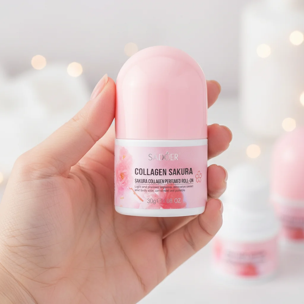 

Дезодорант-ролик SADOER с коллагеном и ароматом сакуры, легкий аромат, устраняет пот и запах тела, удобный и портативный для ежедневного использования, 1/2/3 шт.