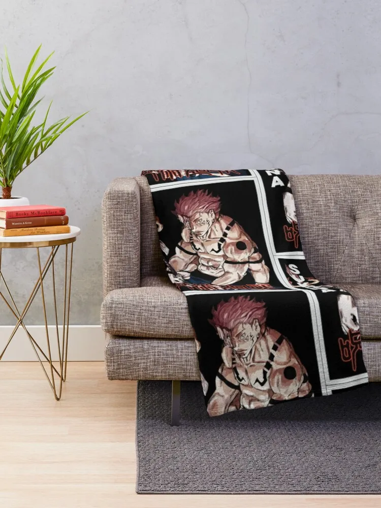 Sukuna , Anime Throw Blanket Shaggy Decorative Sofas Plaid Winter beds Blankets