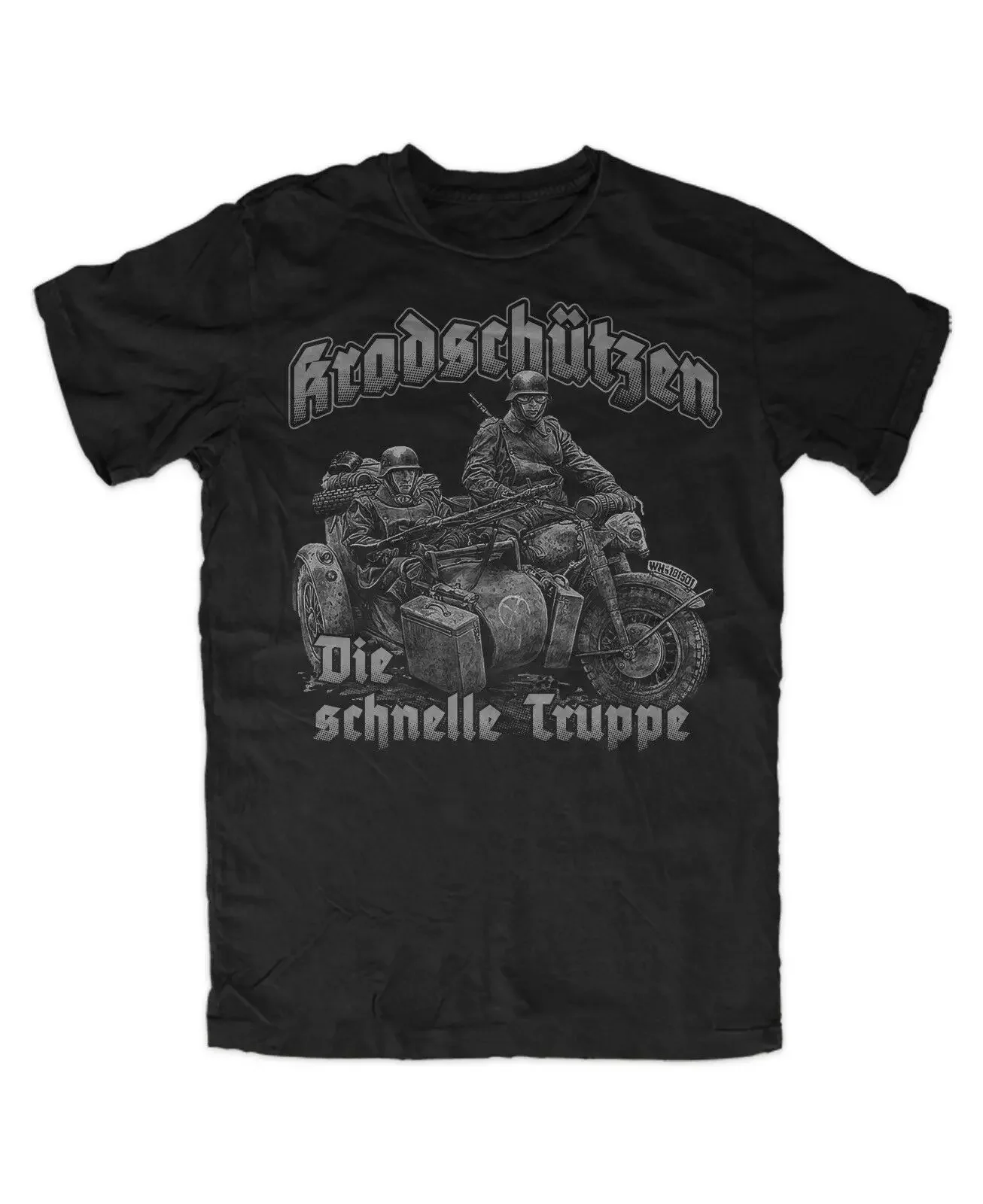 

World War II German Motorized Forces R75 T-Shirt The Fast Troop Cotton O-Neck Short Sleeve Men's Military Tactics T Shirt