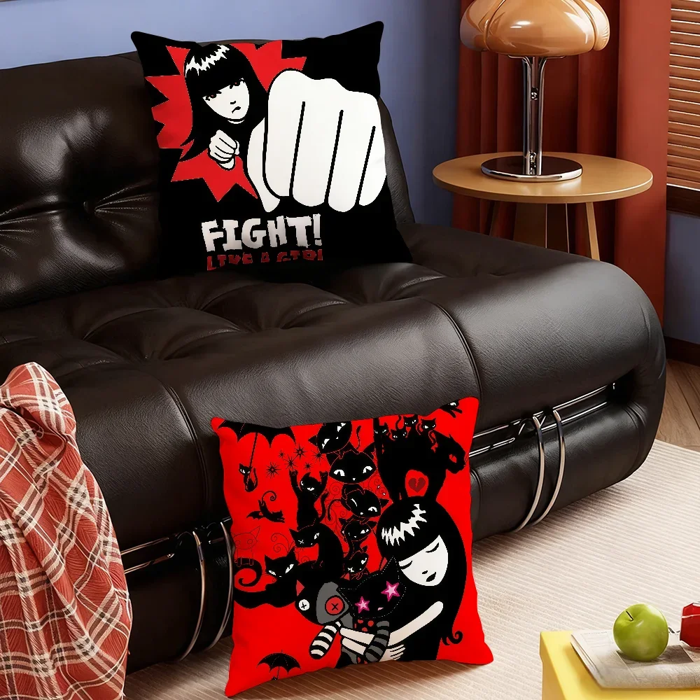 Book E-Emily the S-Strange-S cushion cover Soft Smooth Pillow Case Hidden Zipper Washable Decorative Couch Office Gift