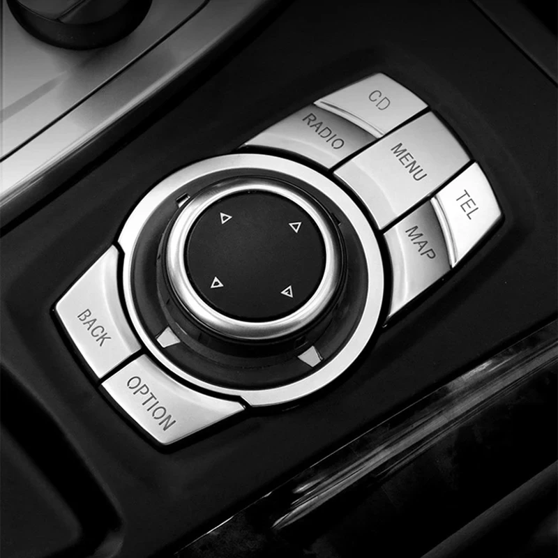 Accessories For BMW X5 X6 E70 E71 X5M X6 Car Styling Center Console Multimedia switch Buttons Cover Stickers Trim Interior Auto