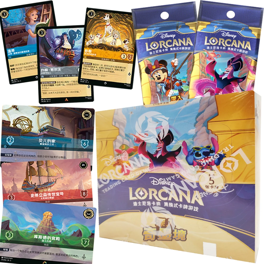 

Подлинная игра Lorcana TCG, коллекционные карты для хобби, фантастический и изысканный дизайн, погружные персонажи, боевые карты, подарки на день рождения