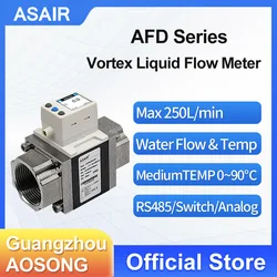 ASAIR Vortex Liquid Water Flow Meter Sensor Replacing SMC Water Digital Flow Switch AFD Series