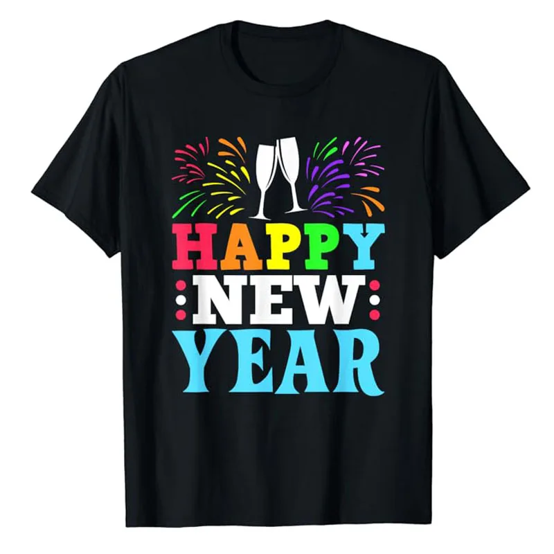 HAPPY NEW YEAR Shirt 2024 NYE Shirt Family Matching Outfits Men Women Kids T-Shirt Novelty Gifts Short Sleeve Funny Saying Tee