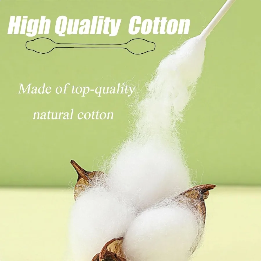 สำลีพันก้านสำหรับเด็กแรกเกิดและเด็กเล็ก ขนาดใหญ่ 160 ชิ้น