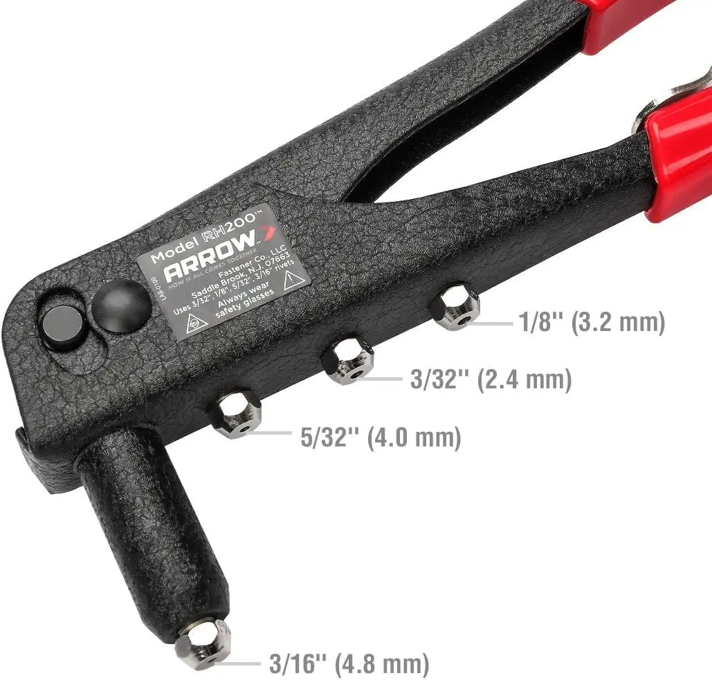 مجموعة أدوات المبرشم شديدة التحمل من Arrow، مسدس برشام احترافي مع 120 برشام متنوعة #5