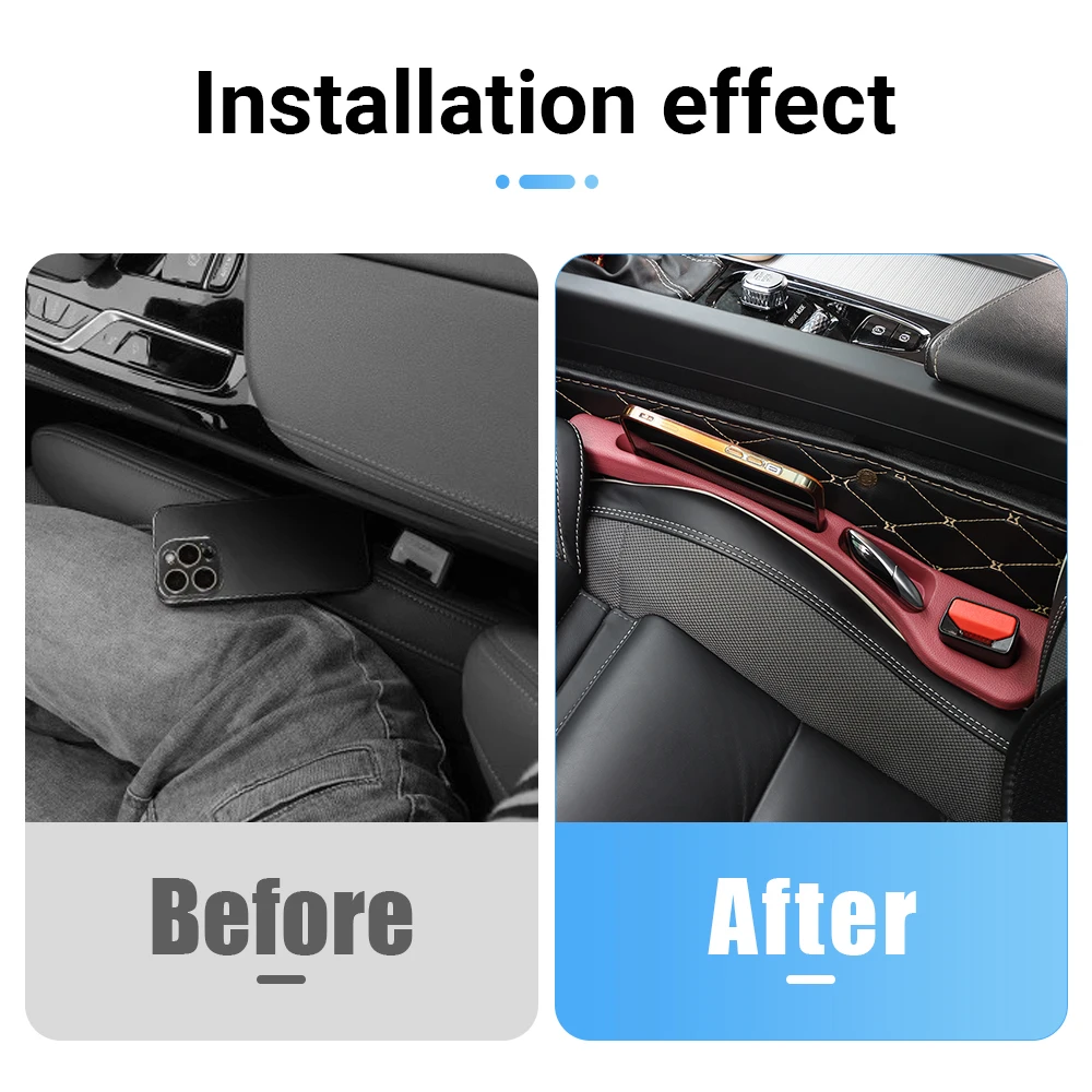 For Xpeng G9 XiaoPeng G9 2023 2024 2025 2026 2PCS Universal Car Seat Leak Proof Strips Gap Side Seam Filler Storage Accessories