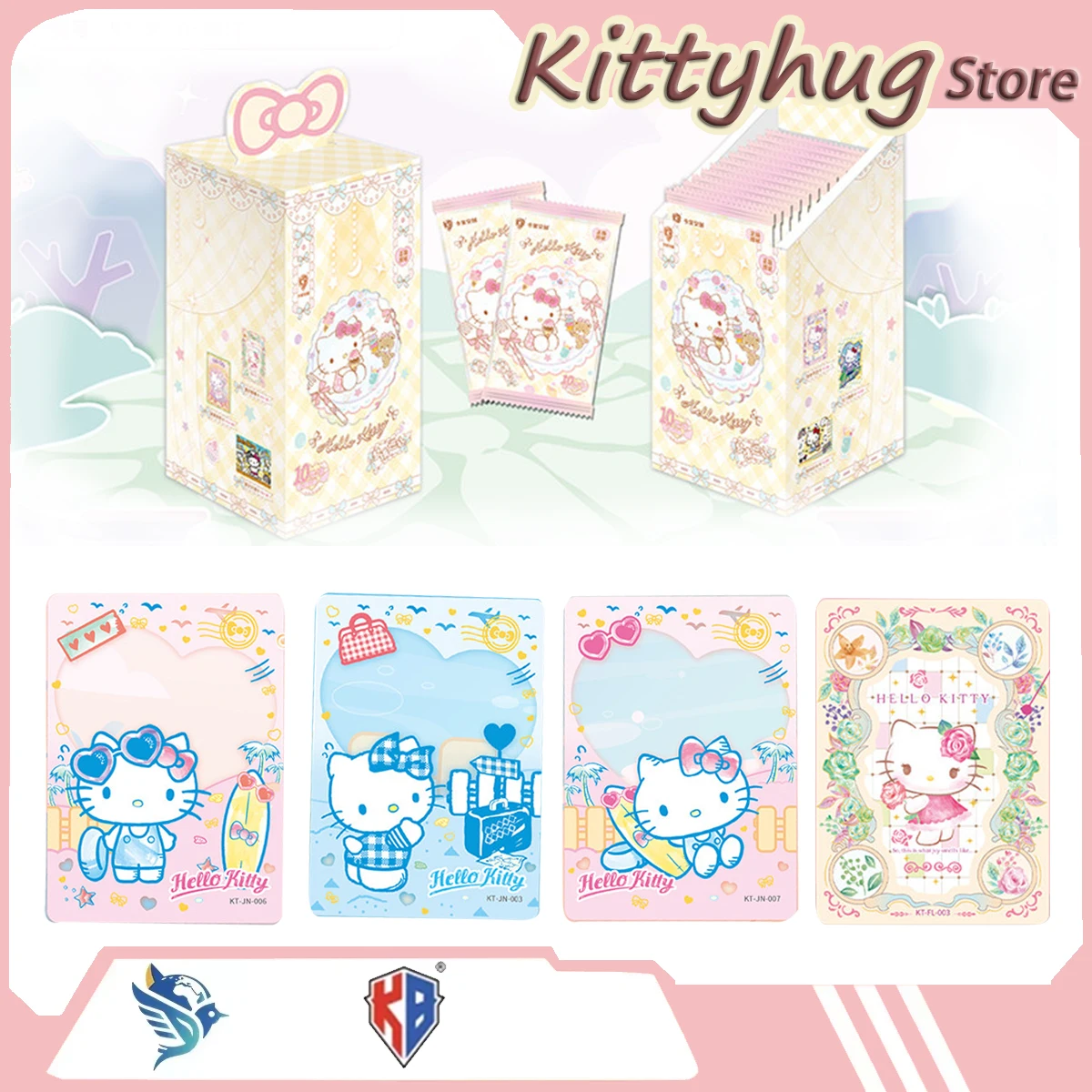 

Оригинальные коллекционные карточки Kabao Sanrio: Hello Kitty, Melody, Cinnamon Dog, Kuromi — мультяшные карточки-подарки для игрушек