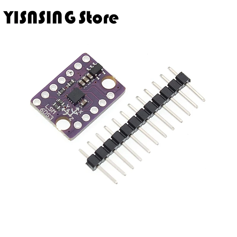 GY-LSM6DS3 LSM6DS3 Accelerometer Gyro Embedded Digital Temperature Sensor Module SPI IIC I2C Interface Module 8kb FIFO Buffer 5V