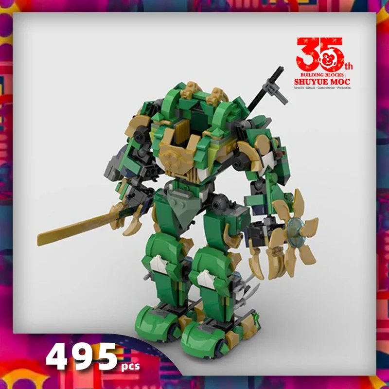 

SyMOC Gift Ninja New Fighter Mech Super Armor Robot Figures Building Blocks Kit Bricks Classic Movie Model Kids Toys