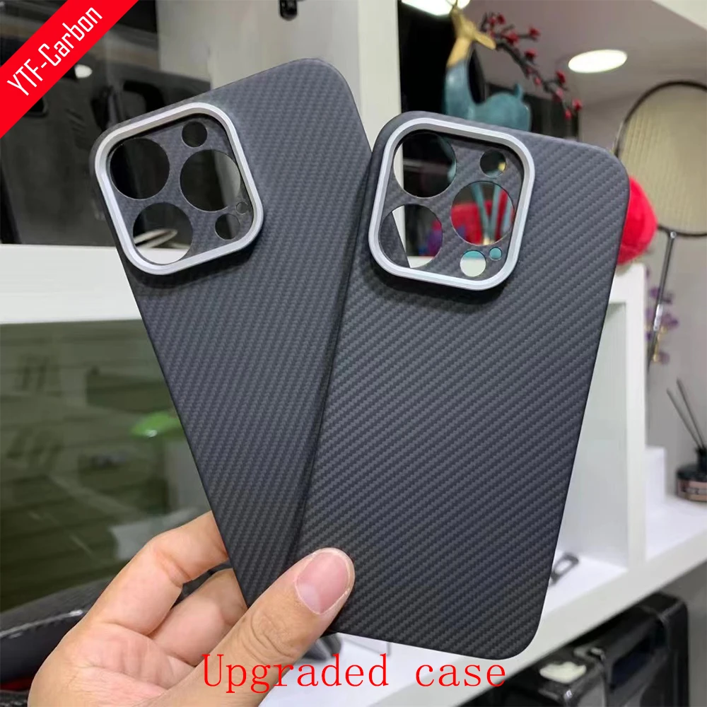 

YTF-carbon real carbon fiber case For iphone 14 Pro max case Ultra thin fall protection cover iphone 14 plus shell