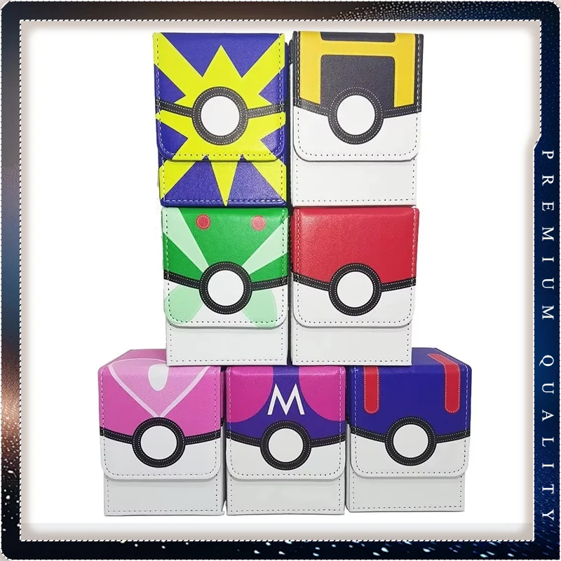 Коробка для хранения карт Pokemon Master Ball PTCG для карт Pokemon Yu-Gi-Oh, портативный настольный аксессуар для TCG, коллекционный подарок на праздники