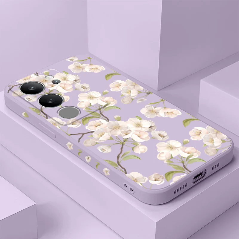 

Pure Flower Phone Case For VIVO V50 V40 V30 V29 V29E V27 V27E V25 V25E V23 V23E V21 V20 Y20 Y12 Y21 Y22 Y50 Y35 Y76 Pro 4G 5G
