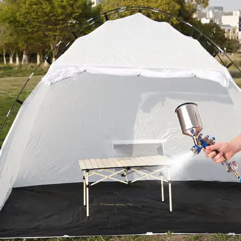 휴대용 페인트 부스 텐트 접이식 페인터 텐트 스테이션 캐노피 스프레이 방풍 에어브러시 가구 예술 공예 뒷마당용
