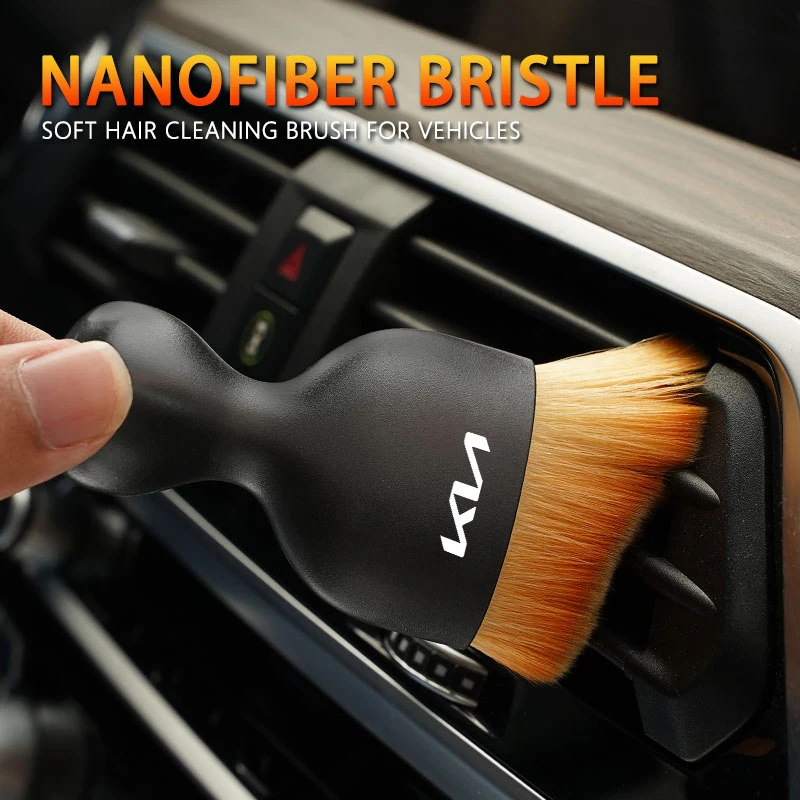 Car crevice dust removal artifact brush cleaning brush tool Microfiber Towel for Kia KN Ceed Picanto Rio Forte K7 K5 K8 K3 Niro