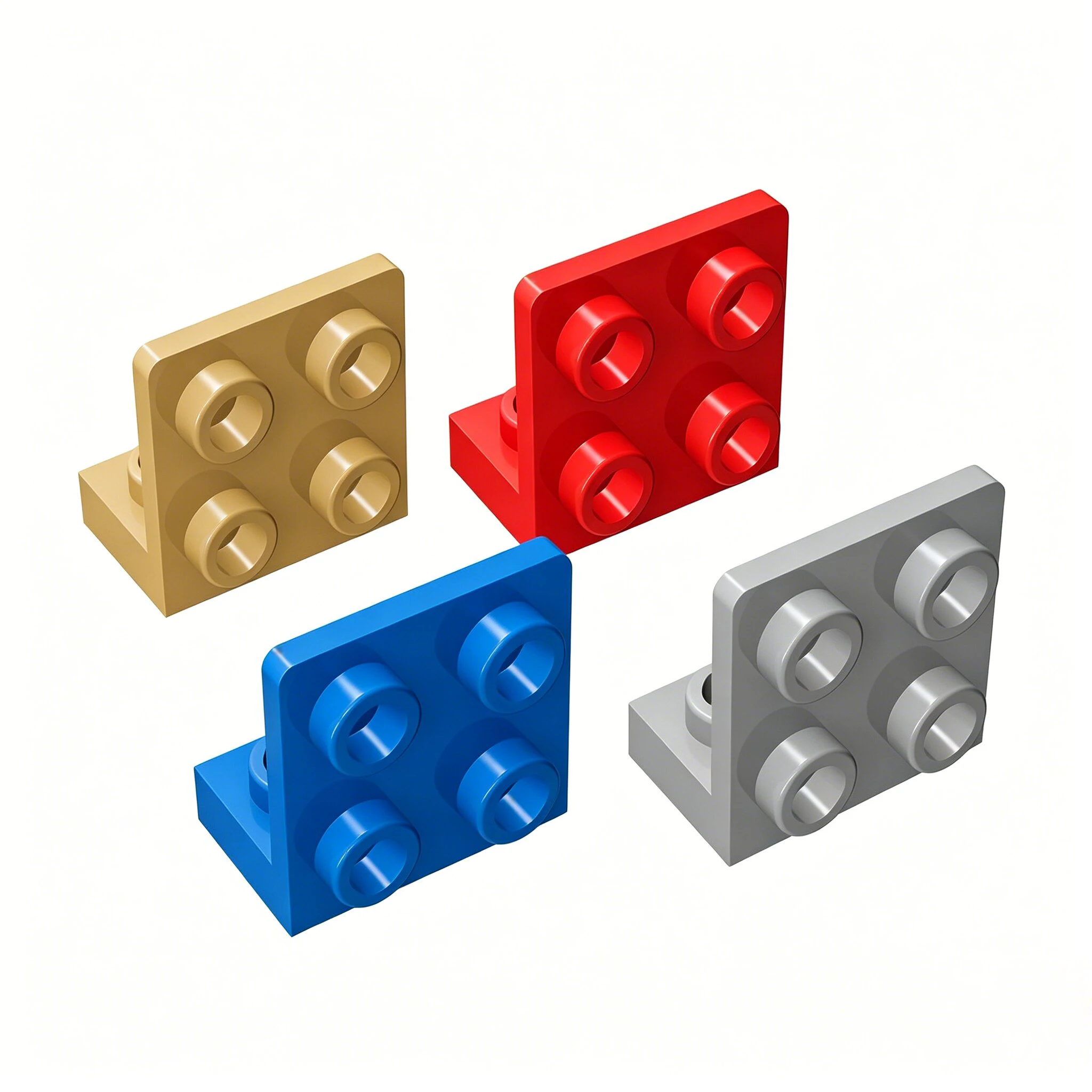 20PCS MOC 99207 Bracket 1x2 Building Blocks Kit Inverted Plate Bricks Particle Puzzle Idea DIY Toys Children Birthday Kid Gifts