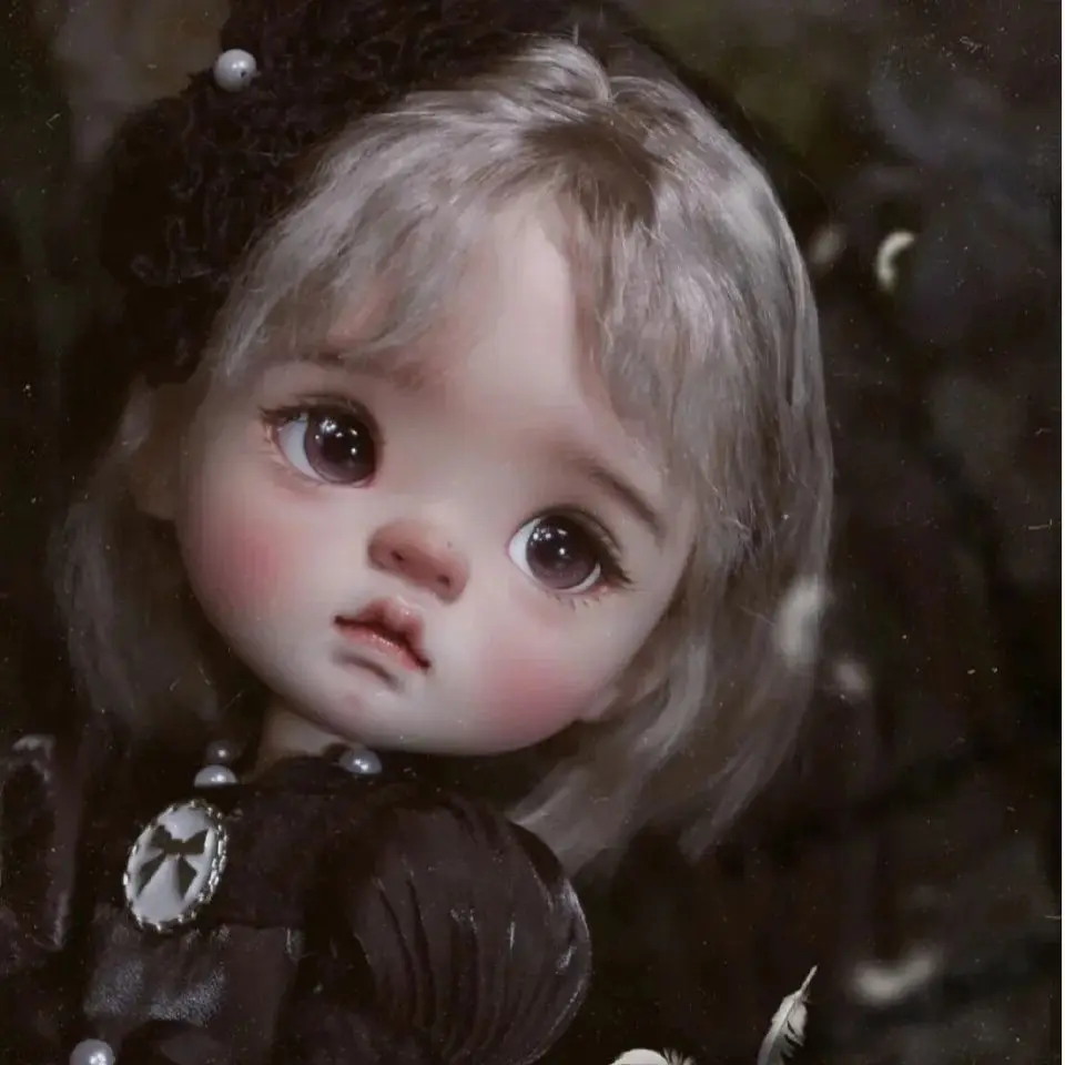 

1/6 Scale Qianqian Yuanbao BJD Doll with Big Head Resin Material Makeup DIY Accessories Toys for Girls