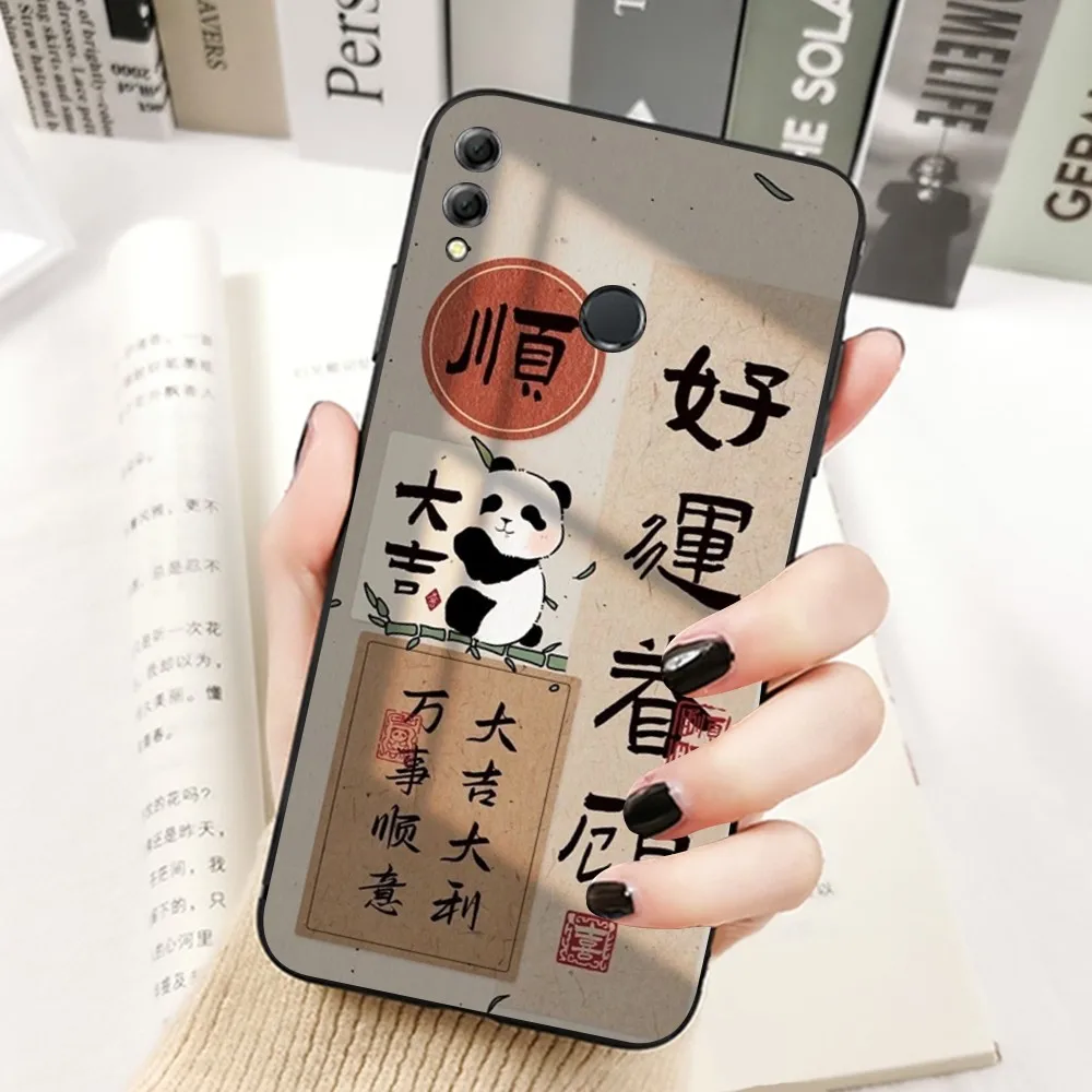 Chinese Style Wish Good Luck Freedom Phone Case For Huawei Honor 10 Lite 9 20 7A 9X 30 50 60 70 Pro Plus Soft Silicone Cover