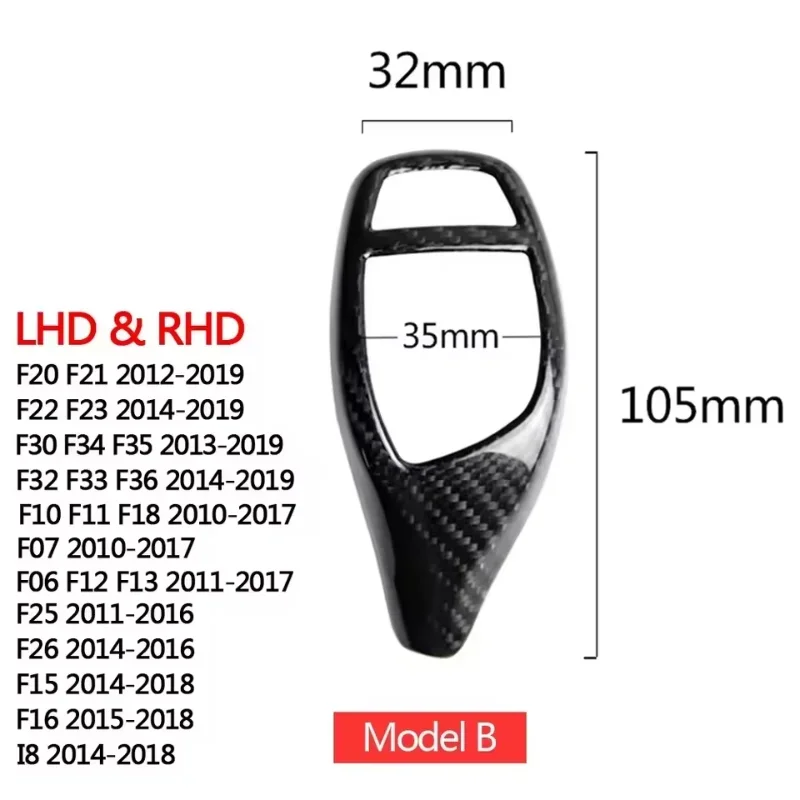 

For BMW Real｜Dry Carbon fiber｜gear shift cover｜3 series X3 X4 X5 X6 X5M X6M F20 F21 F22 F23 F30 F34 F35 F36 F10｜knob Accessories
