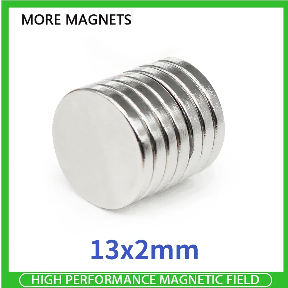 

20/50/100PCS 13x2mm Circular Powerful Neodymium Magnets Super Strong N35 Round Fridge Magnet 13*2 Magnetic Sheet Fishing Magnet