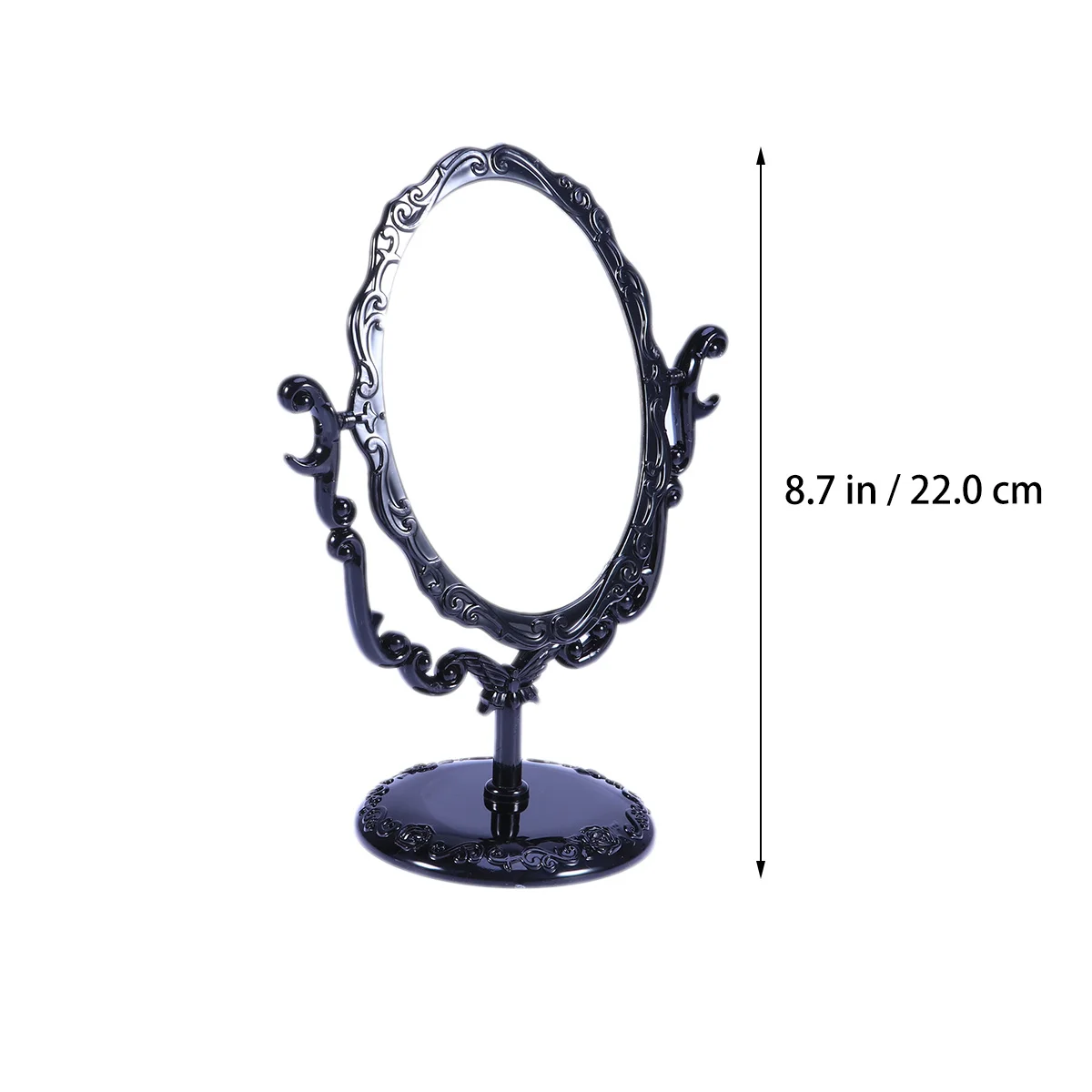 Embossed Swivel Makeup Mirror Ultra Flat Smooth 360 Degree Rotation Non Slip Base Dressing Tabletop Mirror