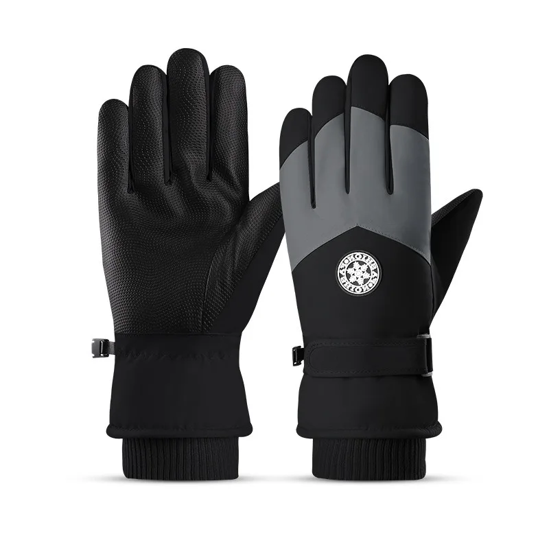 ถุงมือสกีฤดูหนาว หน้าจอสัมผัสได้ ผ้าฟลีซหนา อุ่น สำหรับขี่กลางแจ้ง ปีนเขา ถุงมือคู่รัก ถุงมืออุ่น