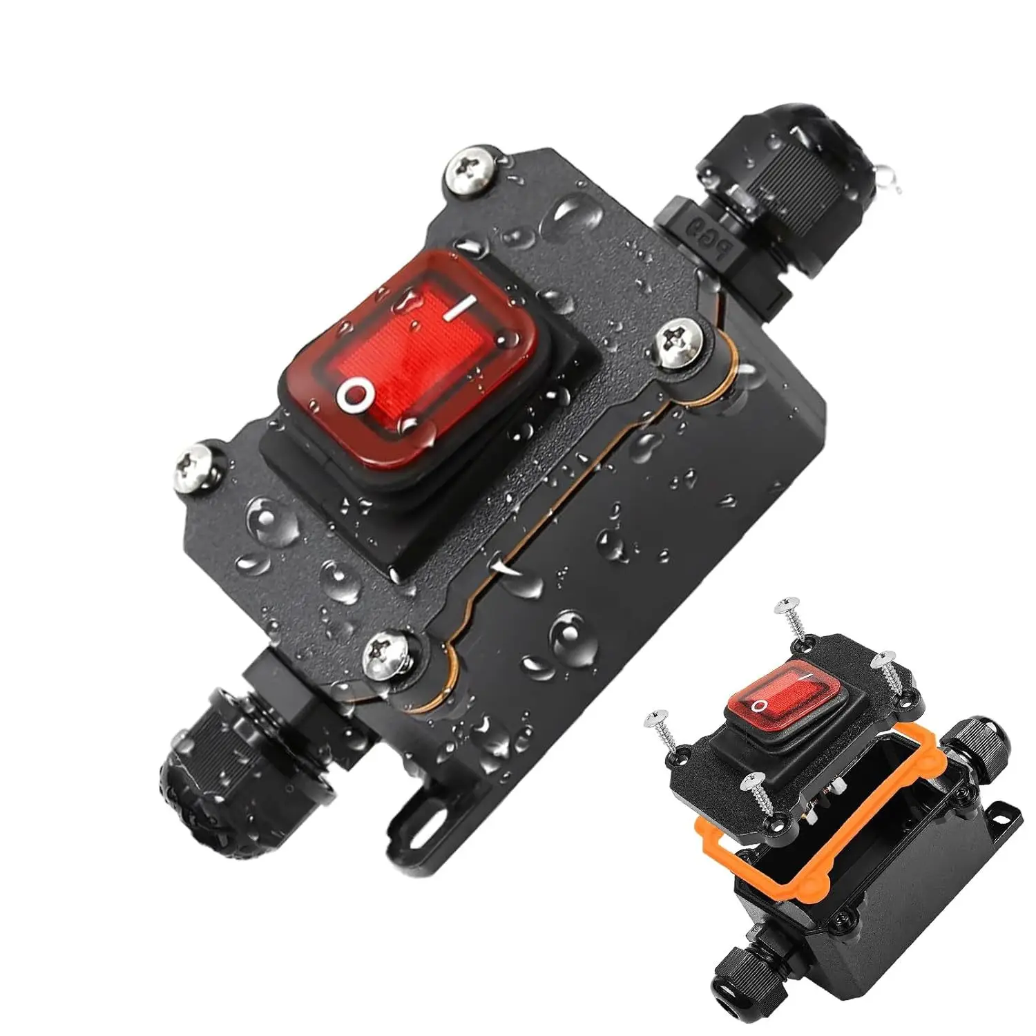 30A High Power Waterproof 24V 220V Ship Type Switch Line with High Current Modified and Installed with Outdoor Wiring Box