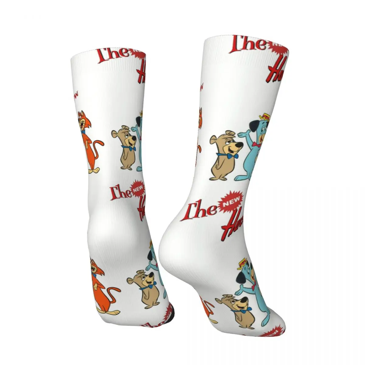 Crazy compression Together Sock for Men Harajuku H-Huckleberry Hound Show Quality Pattern Crew Sock Novelty