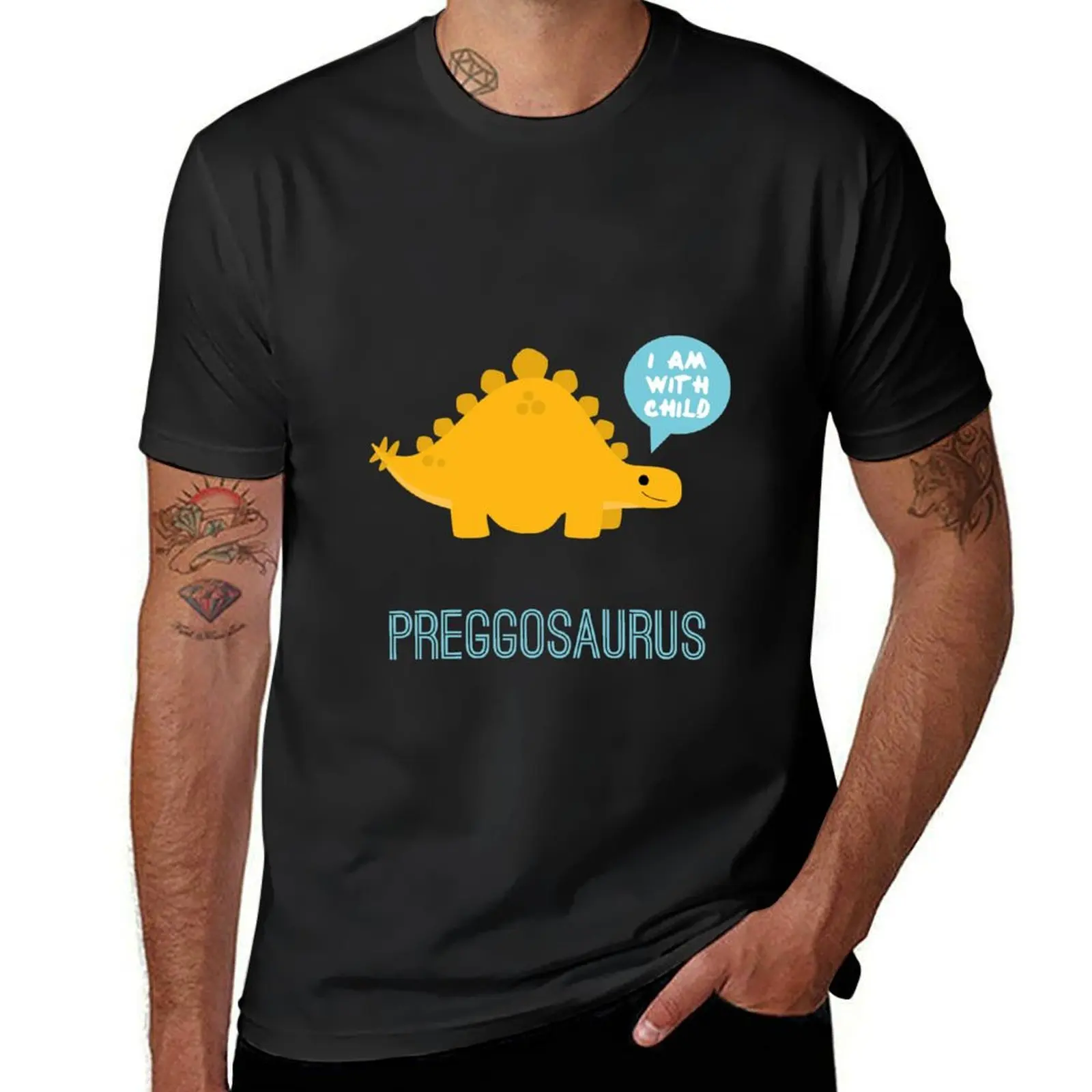 Preggosaurus Pregnant T-Rex Dinosaur Mom T-Shirt plain anime funnys aesthetic clothes mens graphic t-shirts