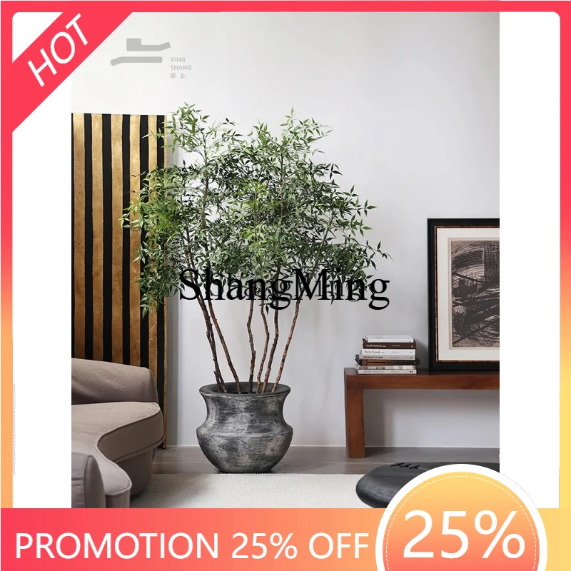 

SM ваби-саби ветровой цветочный горшок от пола до потолка домашний цементный цветочный сосуд одежда для проживания в семье винтажные украшения