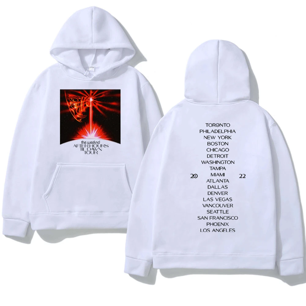 The Weekend After Hours Til Dawn Tour 2023 Hoodie Hip Hop Music After Hours Til Dawn Concert Fashion Long Sleeve Casual Pullover