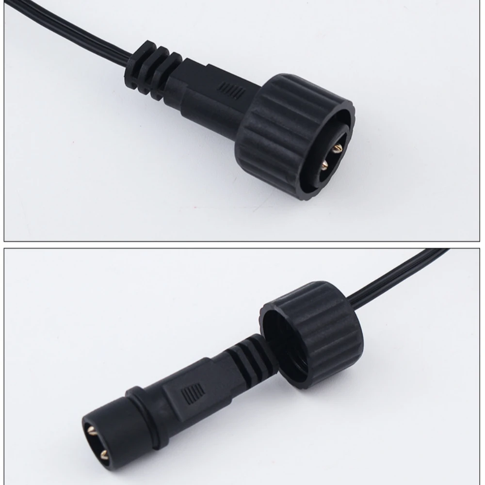 IP67 Male Led Connector 1.2M 2Pin Black Cable Waterproof Wire For Solar Panel image 2