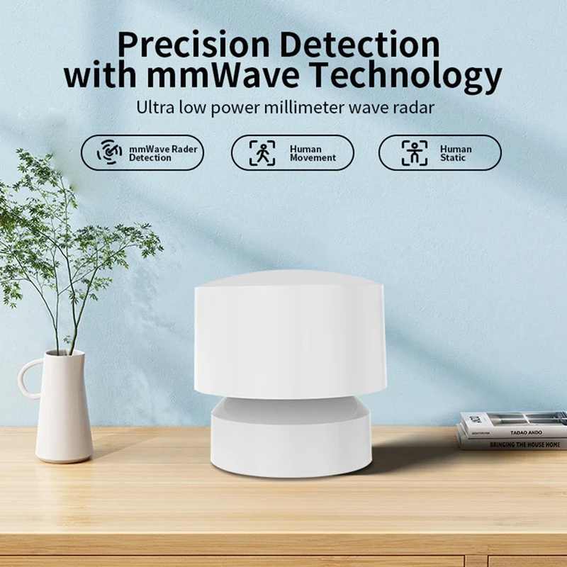 Tuya WIFI Human Presence Detector Respiratory Motion Detection Wireless Connection Smart Home Security Alarm