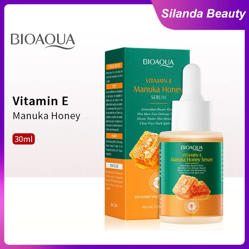 

Silanda Beauty 30ml Vitamin E Manuka Honey Essence Moisturizing Face Serum Korean Skincare Products Antiwrinkle Facial Serum