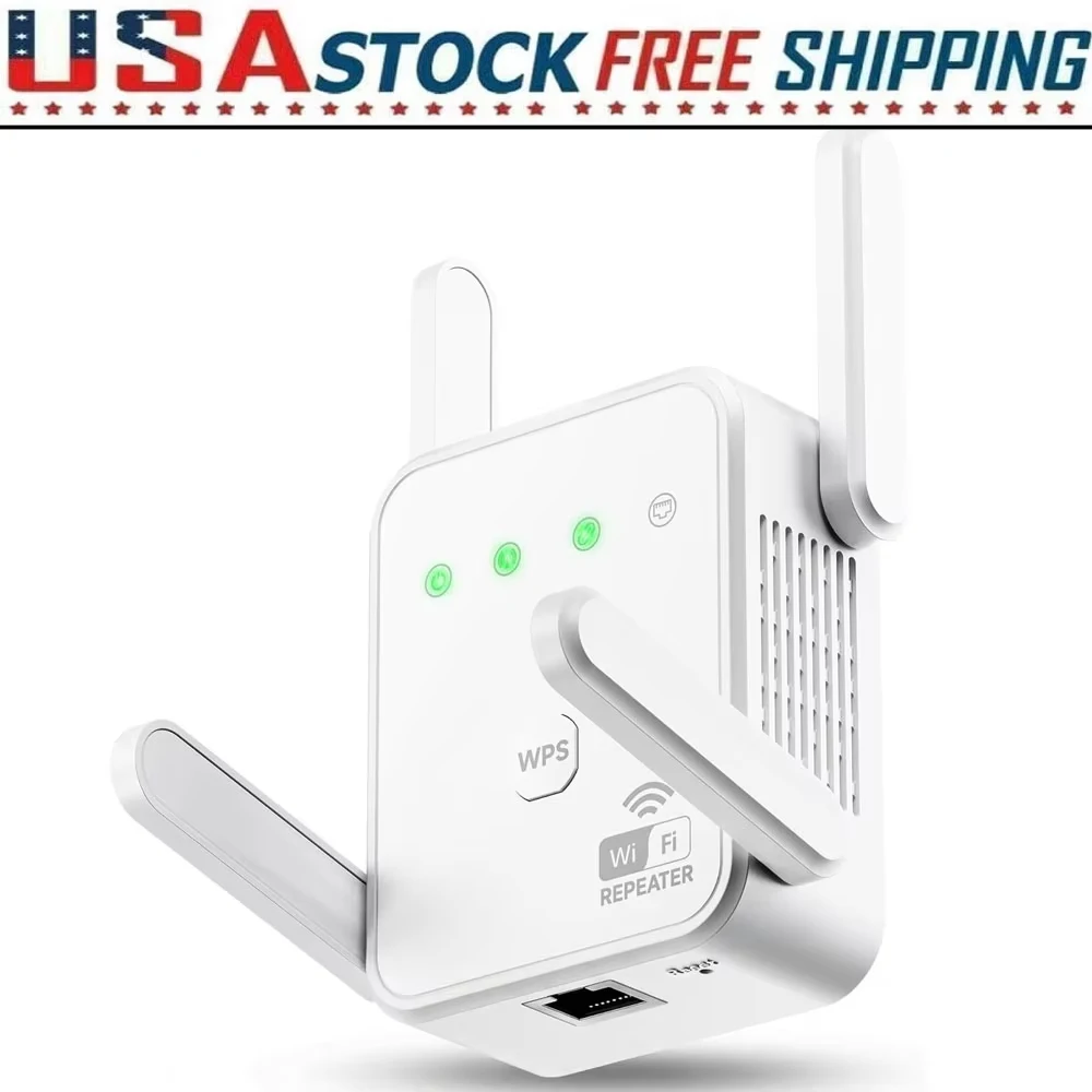 1PCS New Upgraded WIFI Wireless Signal Booster Range Repeater 300Mbps 2.4GHz Stable Wall-Penetrating Network Coverage Mini WiFi Amplifier Signal Extender With Repeater AP Mode Ethernet Port