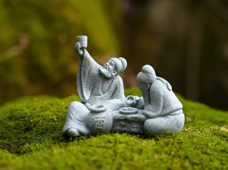 Micro Landscape Chess Old Man Figure Ornament Garden Bonsai Rockery Fish Tank Decoration