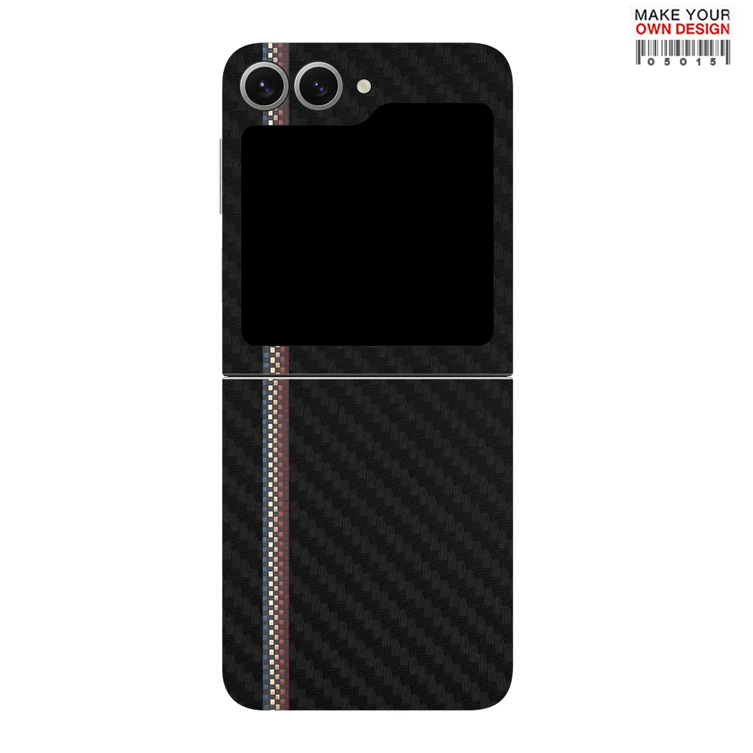 Stiker warna-warni untuk Samsung Galaxy Z Flip6 lapisan pelindung layar belakang 5 4 3 5G lapisan pelindung kulit