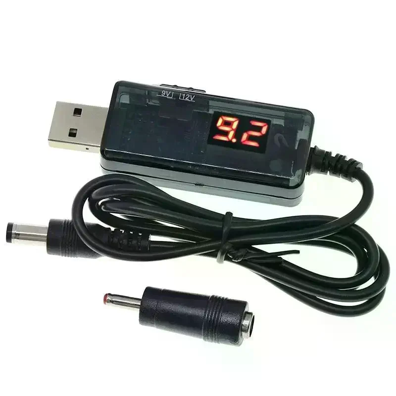 USB Boost Converter DC 5V To 9V 12V USB Step-up Converter Cable + 3.5x1.35mm Connecter For Power Supply/Charger/Power Converter
