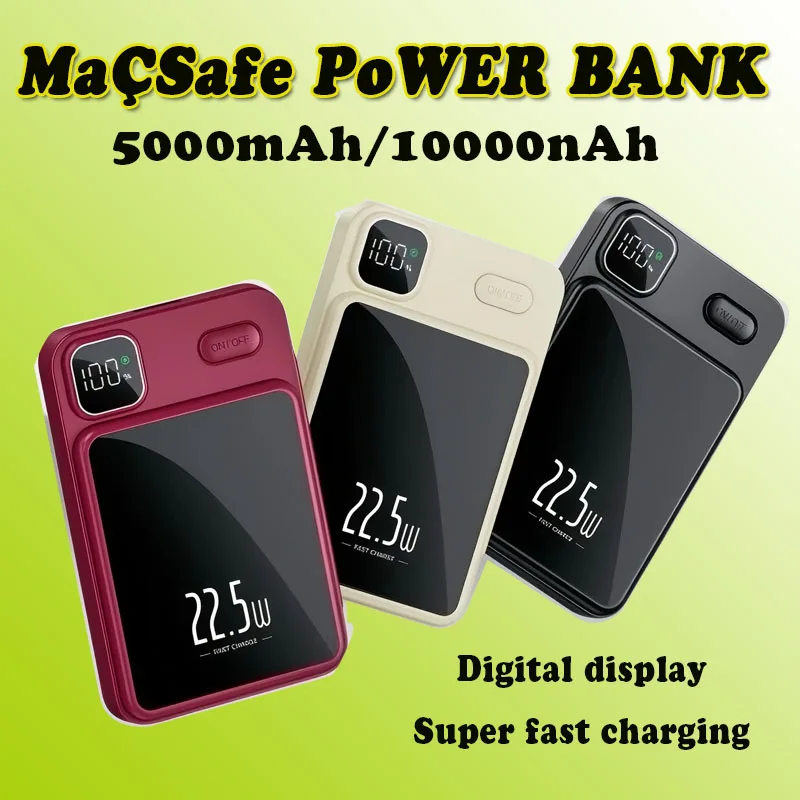 

Magstor Wireless Power Bank 30000 мАч Magsafe PD22.5W Быстрая зарядка Мини Портативный тонкий мобильный источник питания Оптовая продажа