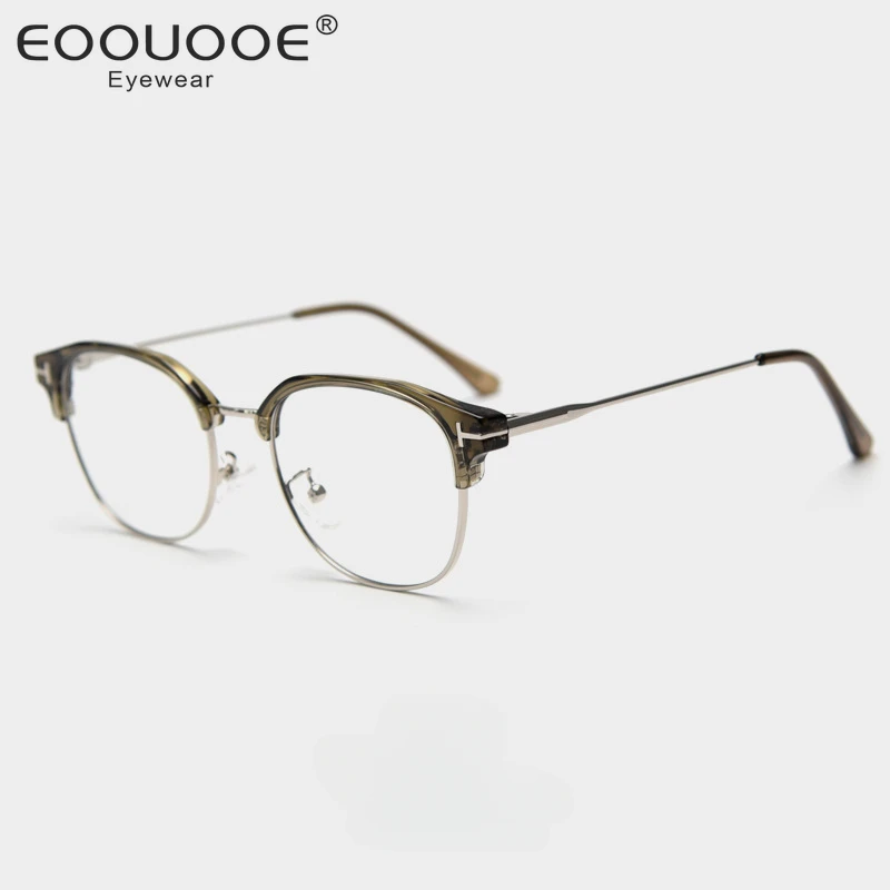 Brand Design Fashion Women's Glasses Frame TR90+Metal Half Frame Prescription Optics Eyglasses TF2358