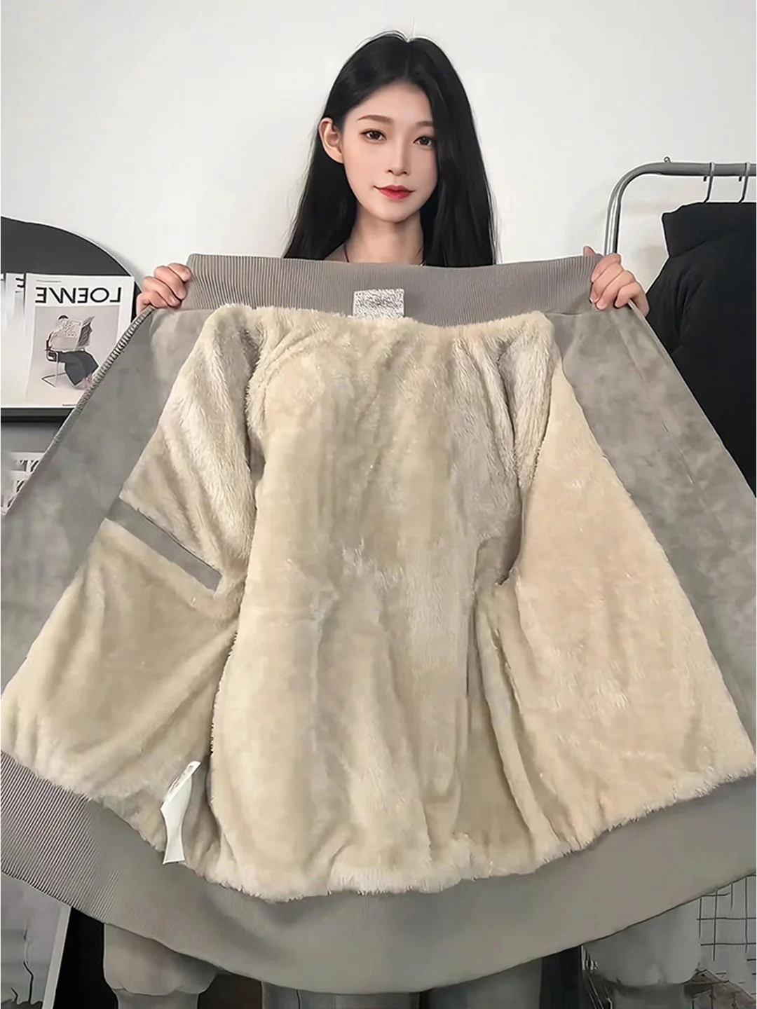 

Куртка из искусственной кожи с эффектом окрашивания, утепленная хлопковая бейсбольная куртка, зимняя верхняя одежда для мужчин с флисовым воротником, в американском стиле, для активного отдыха на природе.