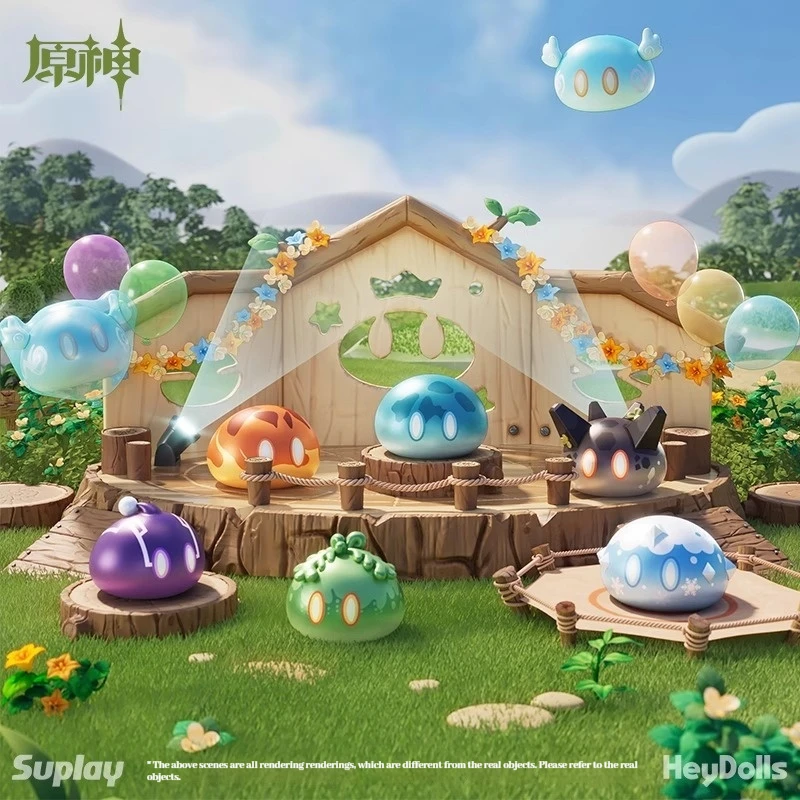 

Genuine Suplay Genshin Impact Slim Series Blind Bag Cute Grain Fashion Play Cute Gift Desktop Decoration Mini Dolls Kid Gift