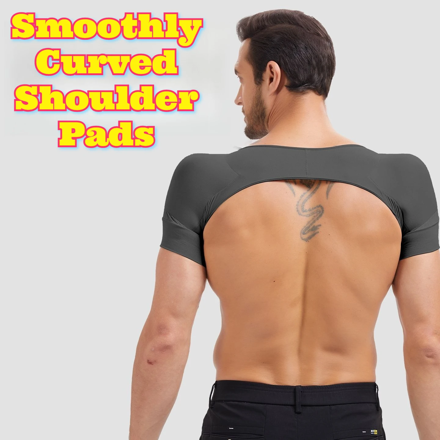Men Shoulder Pads Wide Shoulder Enhancer Seamless Muscle Build Body Shaper Cosplay Costume Posture Corrector Invisible Padding