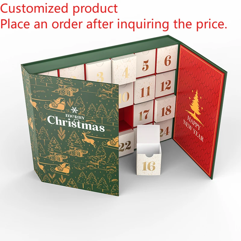 

Customized queryMagnetic Cardboard Box with 24 Drawers for With Small Gift Calendar Packaging Gift Boxes for Christmas With SABE