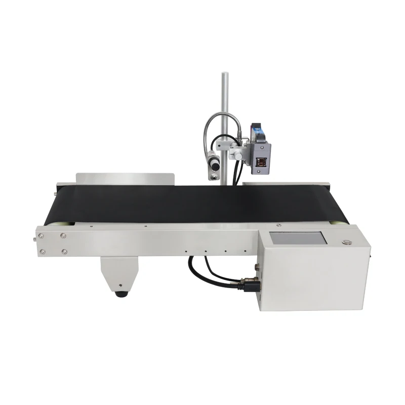 

SP130 12.7mm Desktop Online TIJ Printer with Mini Conveyor Adjustable Speed Date Number Logo Coding and Touch Screen Interface